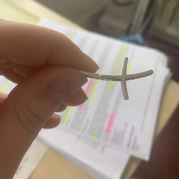 Italian Silver and Diamond necklace - Picture 3 of 4